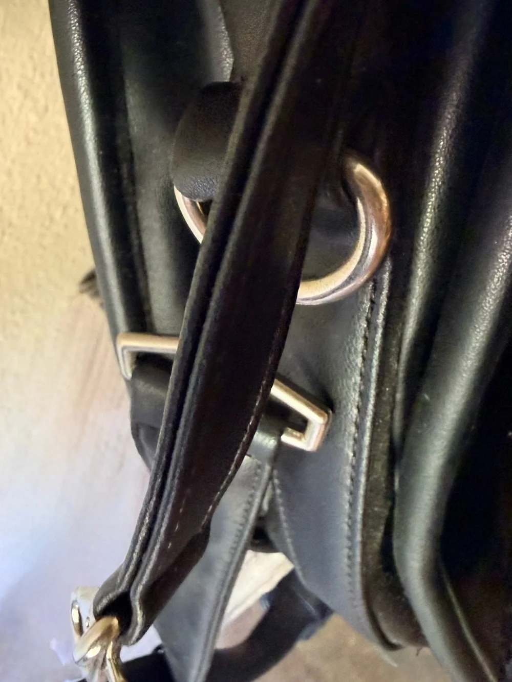 Nine West Black Faux Leather Messenger Bag - Professional Briefcase